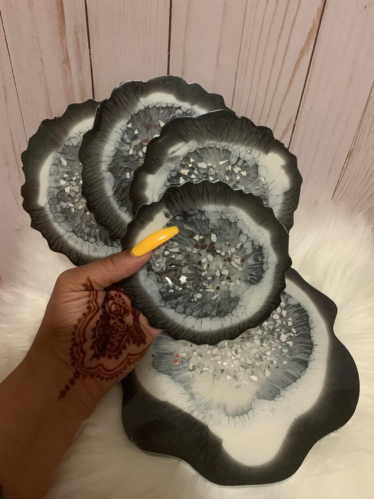 5pc Coaster & Mini Tray Set