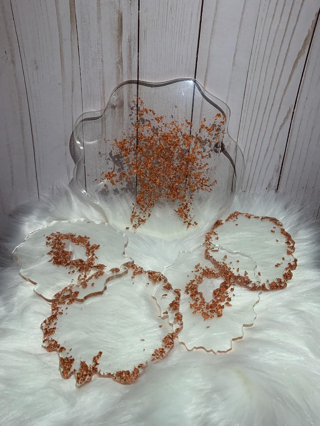 5pc Coaster & Mini Tray Set